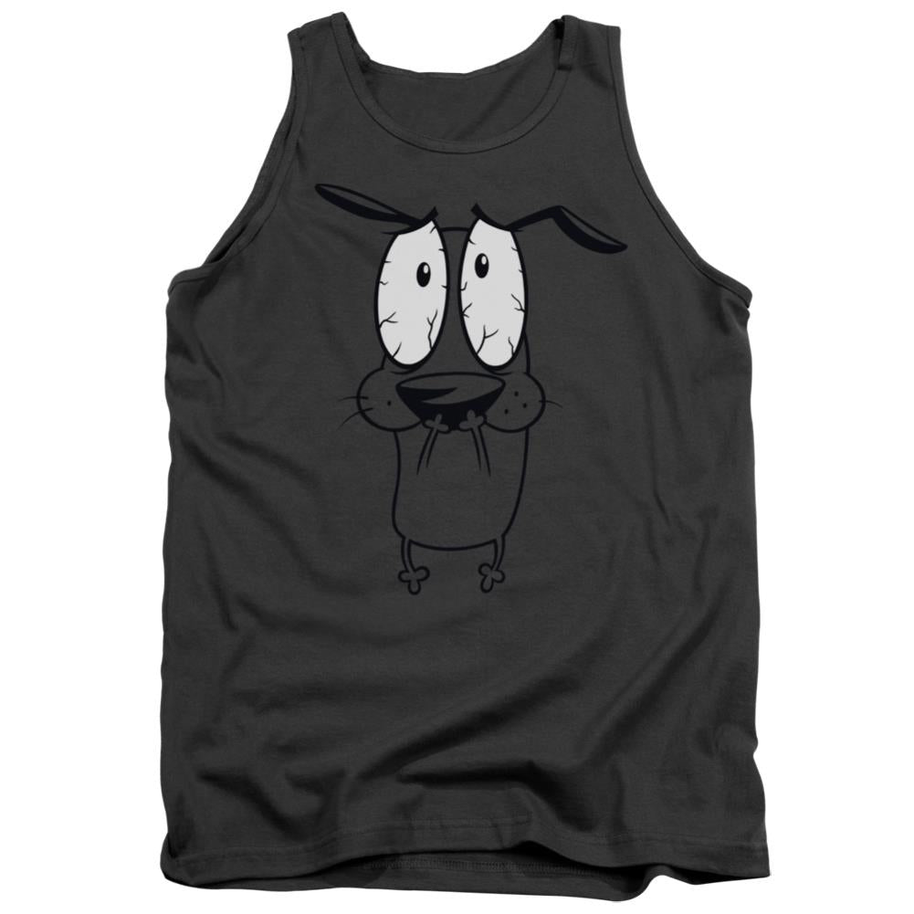 Courage The Cowardly Dog Scared Men's 18/1 Cotton Tank Top