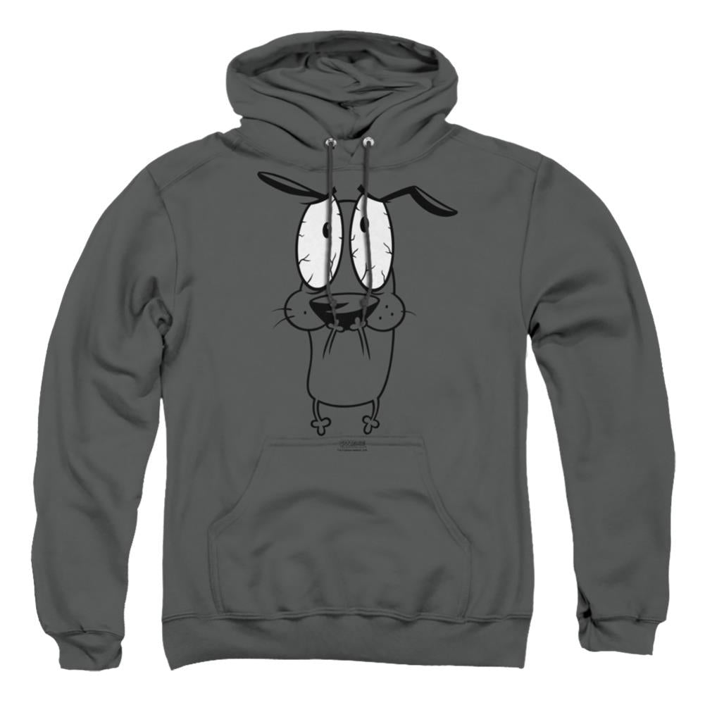 Courage The Cowardly Dog Scared Men's Pull-Over 75 25 Poly Hoodie