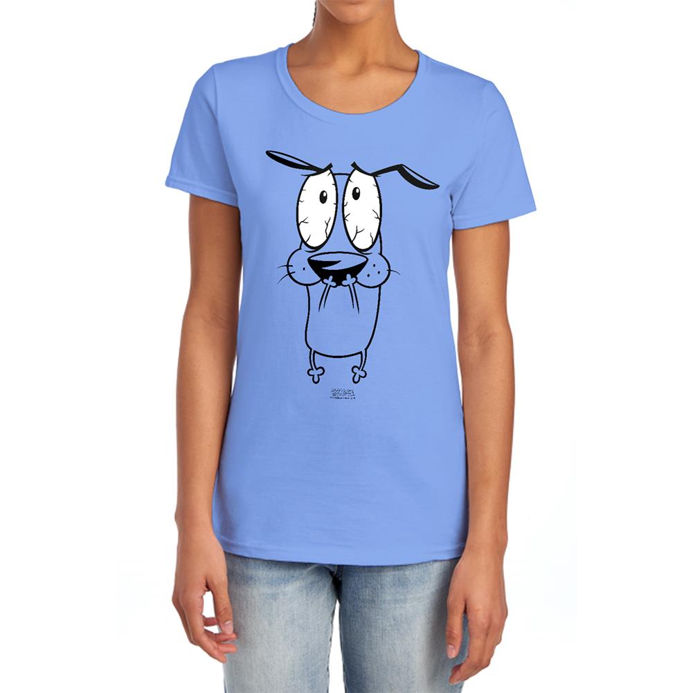 Courage The Cowardly Dog Scared Women's 18/1 Cotton Short-Sleeve T-Shirt