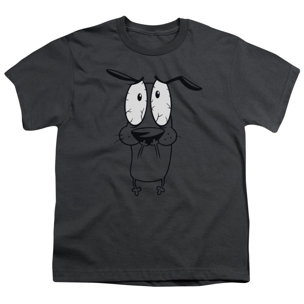 Courage The Cowardly Dog Scared Youth 18/1 100% Cotton Short-Sleeve T-Shirt