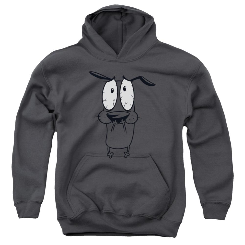 Courage The Cowardly Dog Scared Youth Cotton Poly Pull-Over Hoodie
