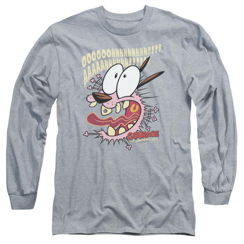 Courage The Cowardly Dog Scaredy Dog Men's 18/1 Cotton Long-Sleeve T-Shirt