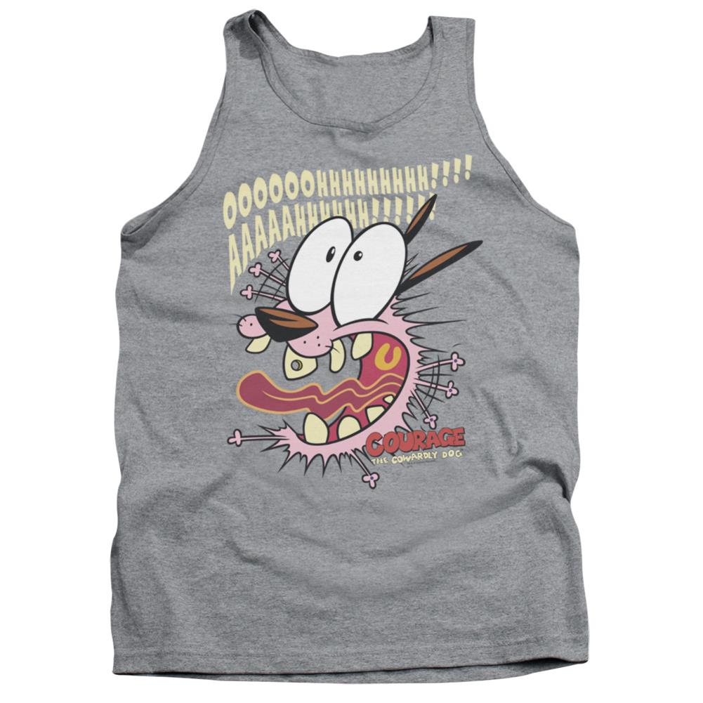 Courage The Cowardly Dog Scaredy Dog Men's 18/1 Cotton Tank Top