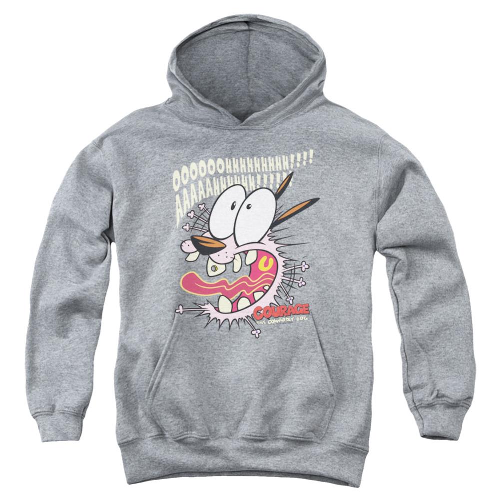 Courage The Cowardly Dog Scaredy Dog Youth Cotton Poly Pull-Over Hoodie