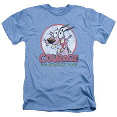 Courage The Cowardly Dog Vintage Courage Men's 30/1 Heather 60 40 Poly Short-Sleeve T-Shirt