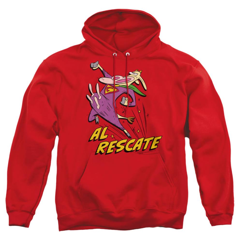 Cow And Chicken Al Rescate Men's Pull-Over 75 25 Poly Hoodie