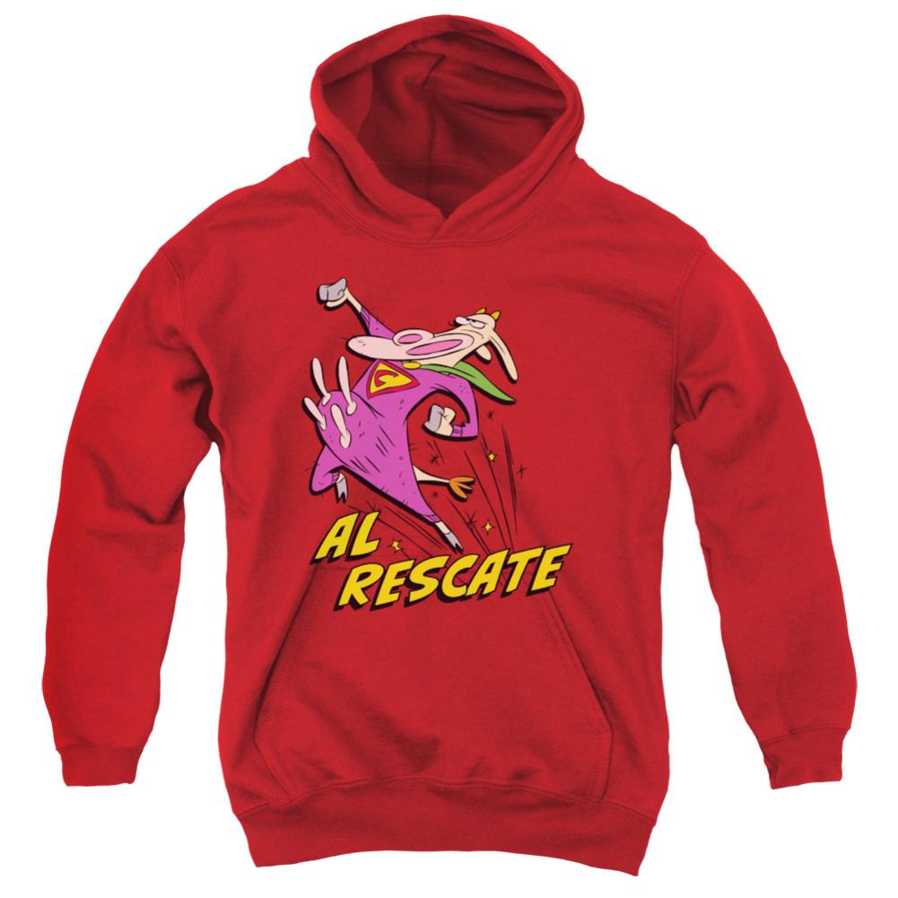 Cow And Chicken Al Rescate Youth Cotton Poly Pull-Over Hoodie