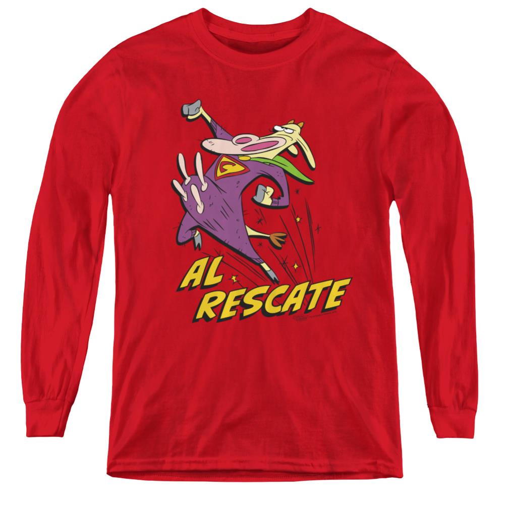 Cow And Chicken Al Rescate Youth Long-Sleeve T-Shirt