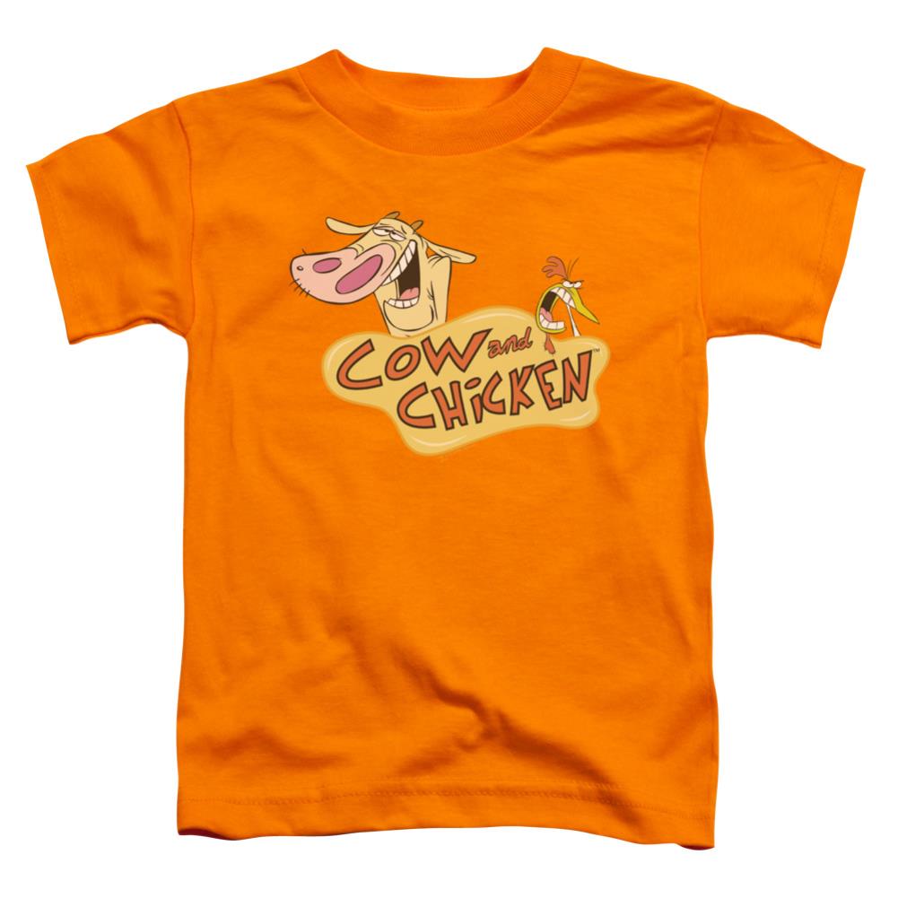 Cow And Chicken Logo Toddler 18/1 Cotton Short-Sleeve T-Shirt