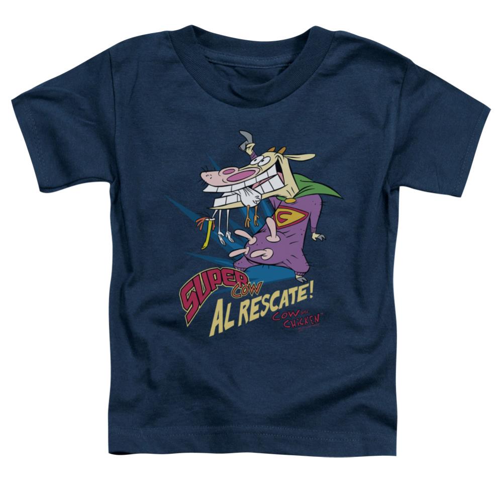 Cow And Chicken Super Cow Toddler 18/1 Cotton Short-Sleeve T-Shirt