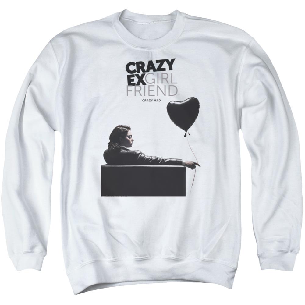 Crazy Ex-Girlfriend Crazy Mad Men's Crewneck 50 50 Poly Long-Sleeve T-Shirt
