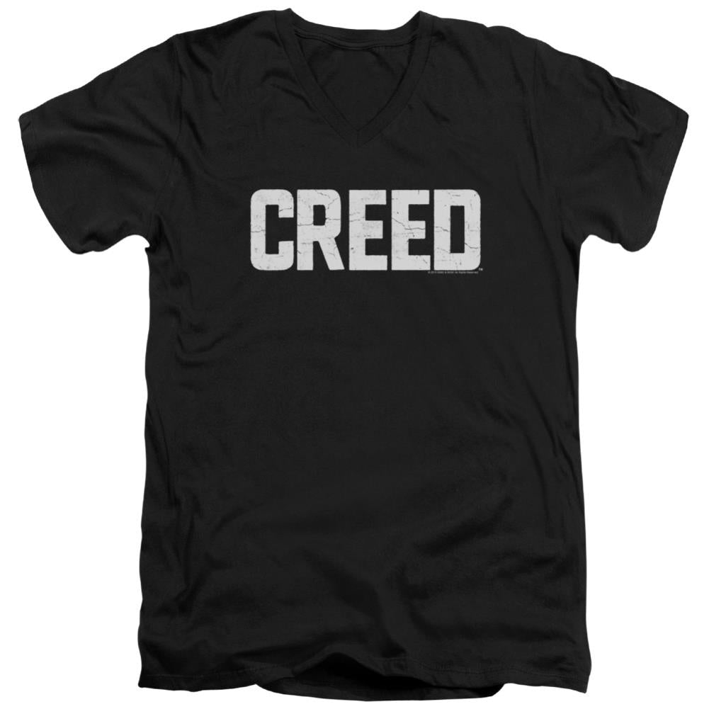 Creed Cracked Logo Men's 30/1 Cotton Slim V-Neck T-Shirt