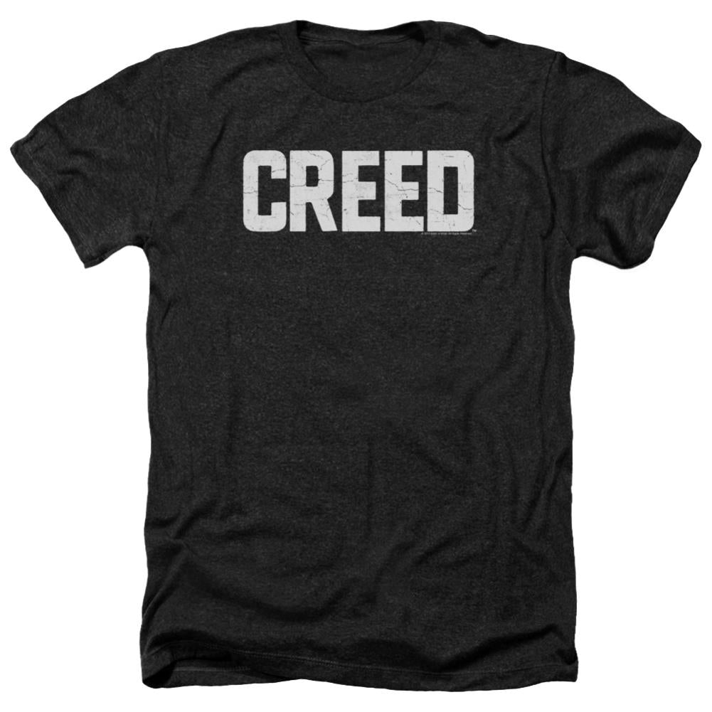 Creed Cracked Logo Men's 30/1 Heather 60 40 Poly Short-Sleeve T-Shirt