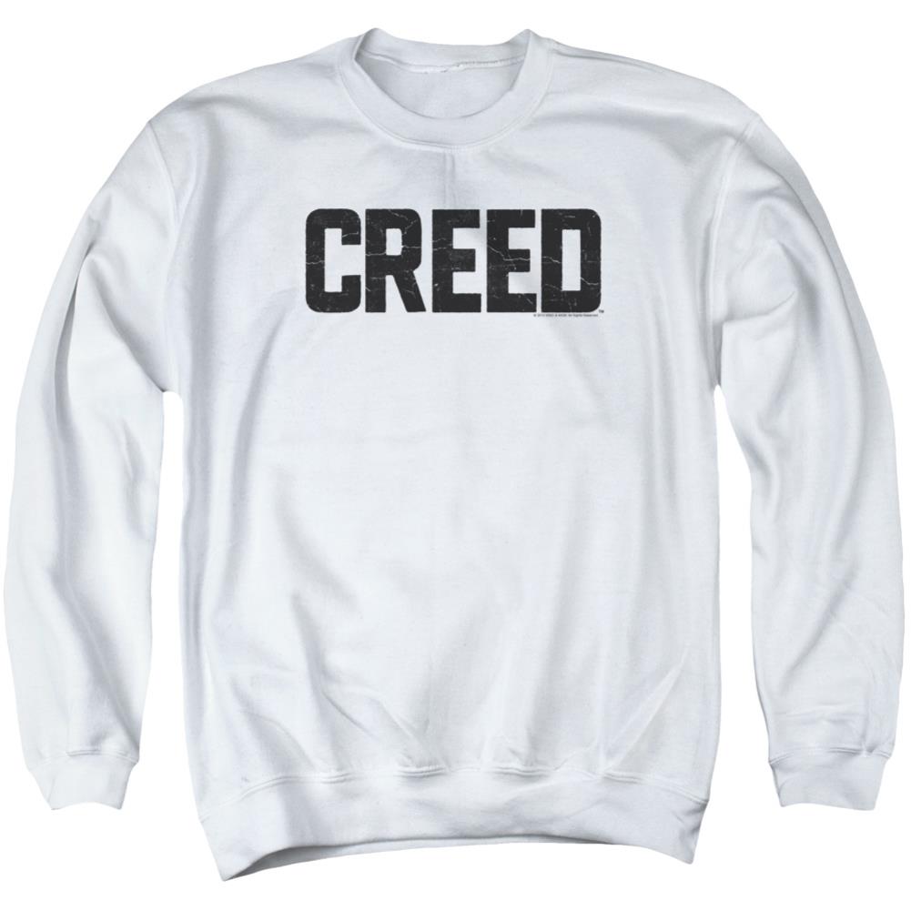 Creed Cracked Logo Men's Crewneck 50 50 Poly Long-Sleeve T-Shirt