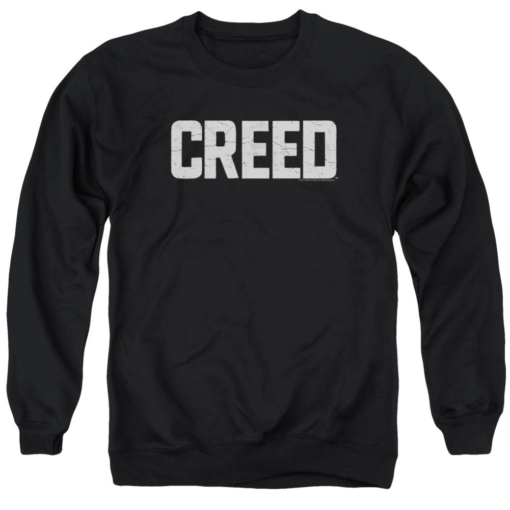 Creed Cracked Logo Men's Crewneck 50 50 Poly Long-Sleeve T-Shirt