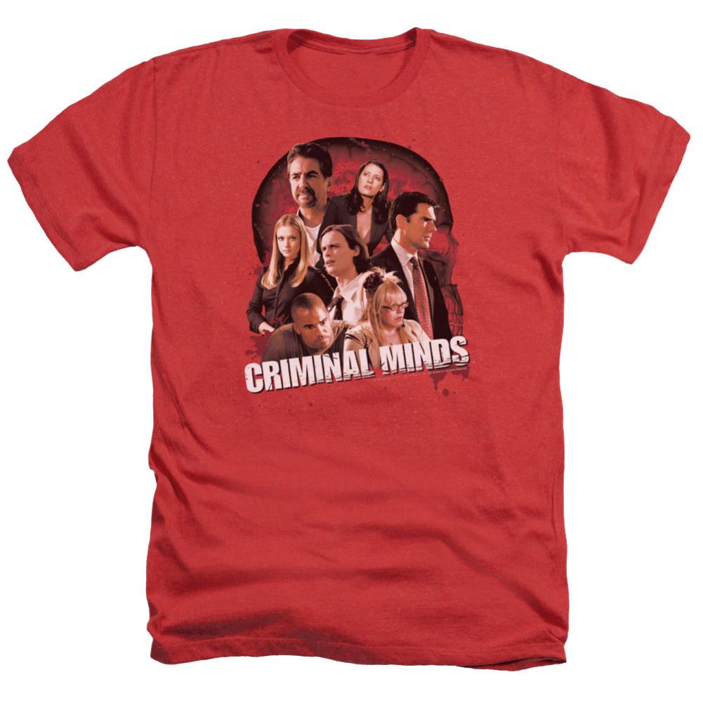 Criminal Minds Brain Trust Men's 30/1 Heather 60 40 Poly Short-Sleeve T-Shirt