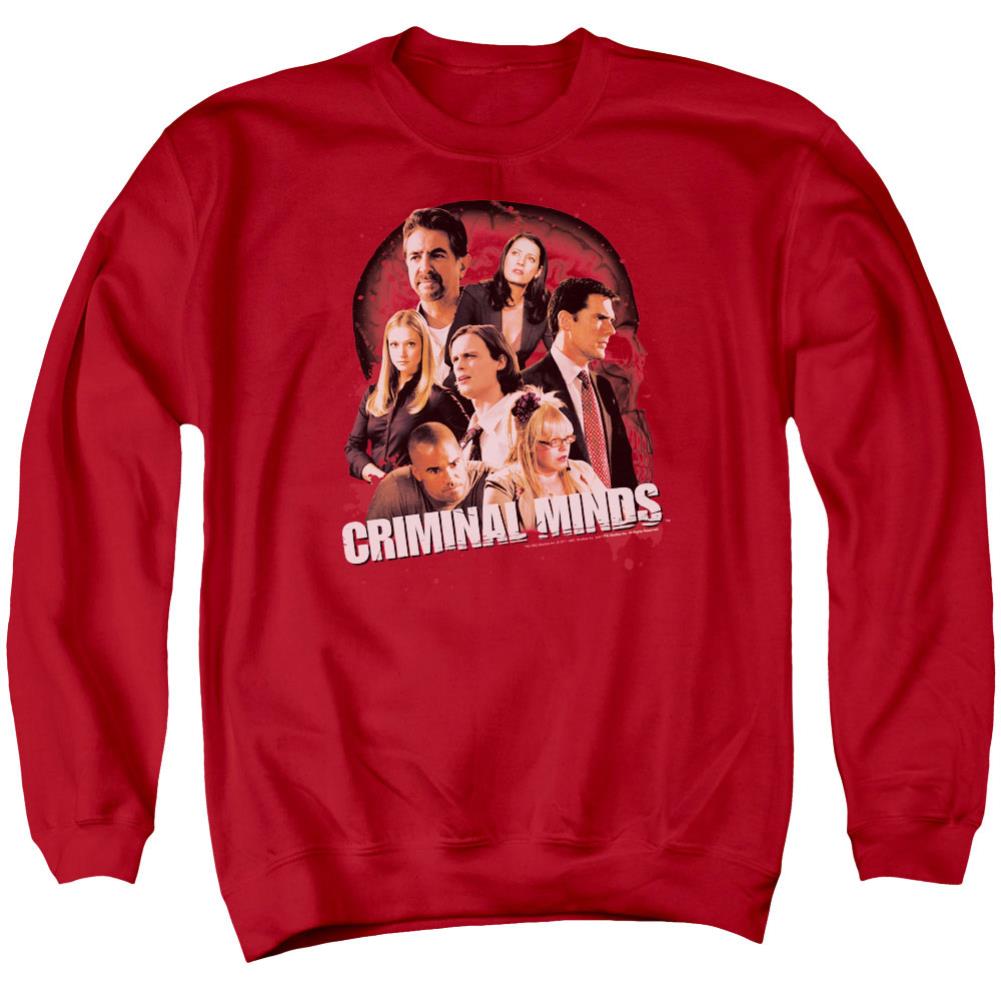 Criminal Minds Brain Trust Men's Crewneck 50 50 Poly Long-Sleeve T-Shirt