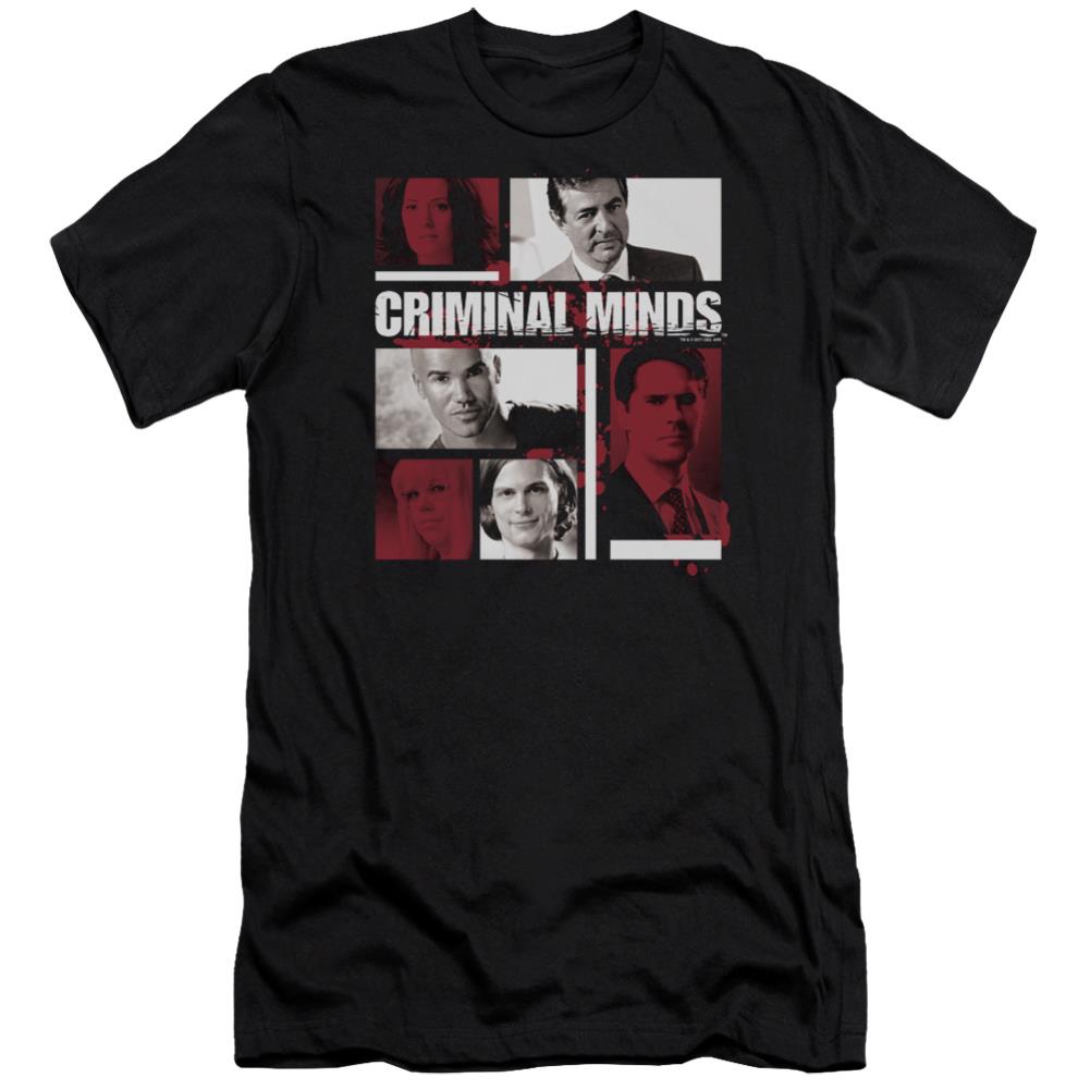 Criminal Minds Character Boxes Men's Ultra-Soft 30/1 Cotton Slim Short-Sleeve T-Shirt