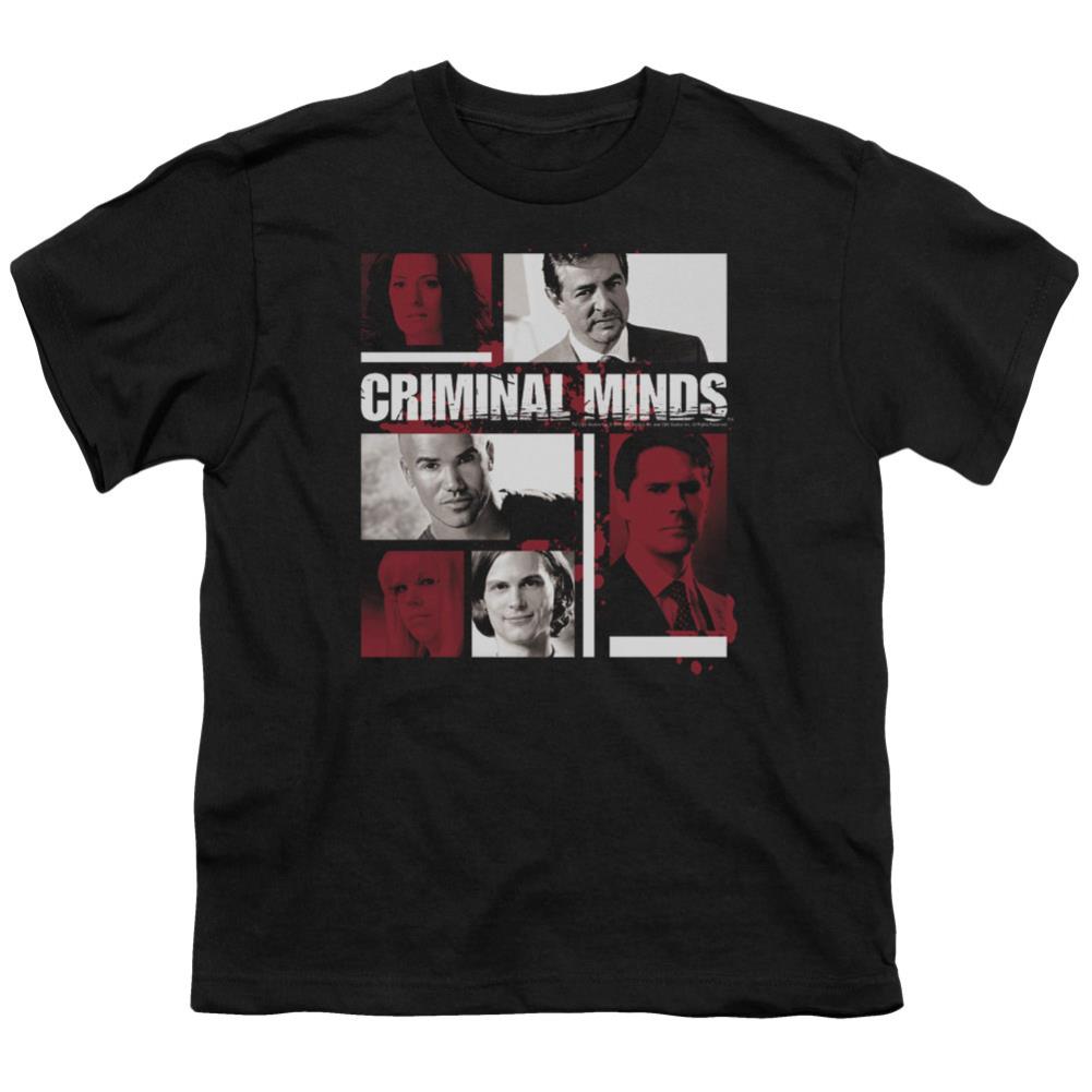 Criminal Minds Character Boxes Youth 18/1 100% Cotton Short-Sleeve T-Shirt