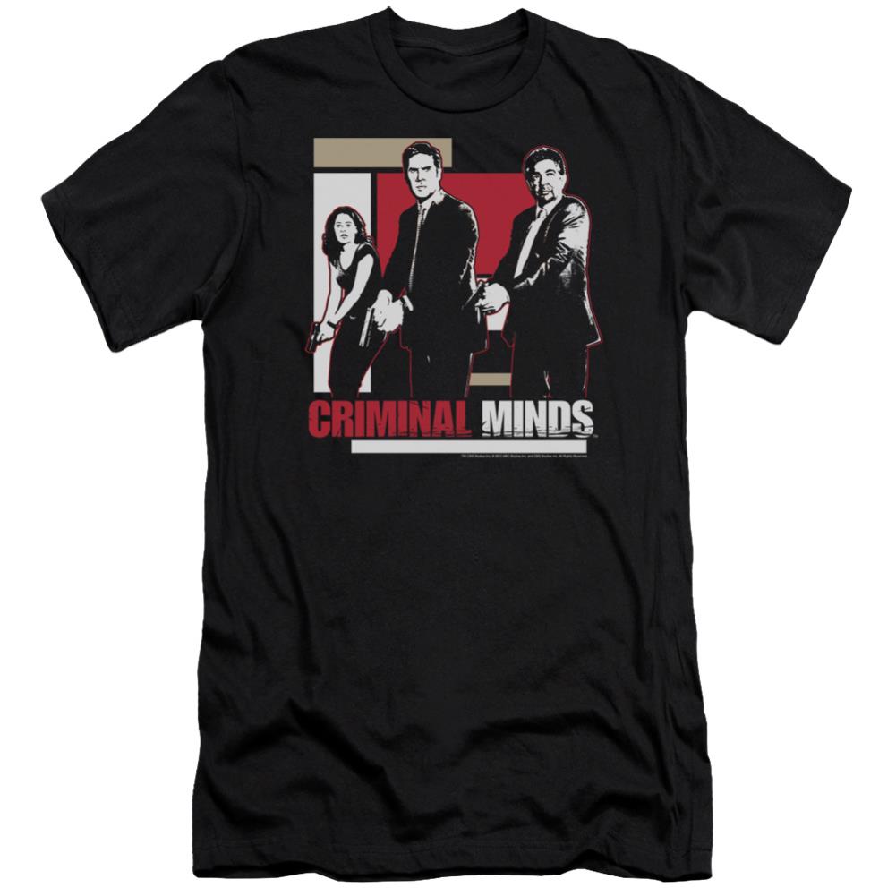 Criminal Minds Guns Drawn Men's Ultra-Soft 30/1 Cotton Slim Short-Sleeve T-Shirt