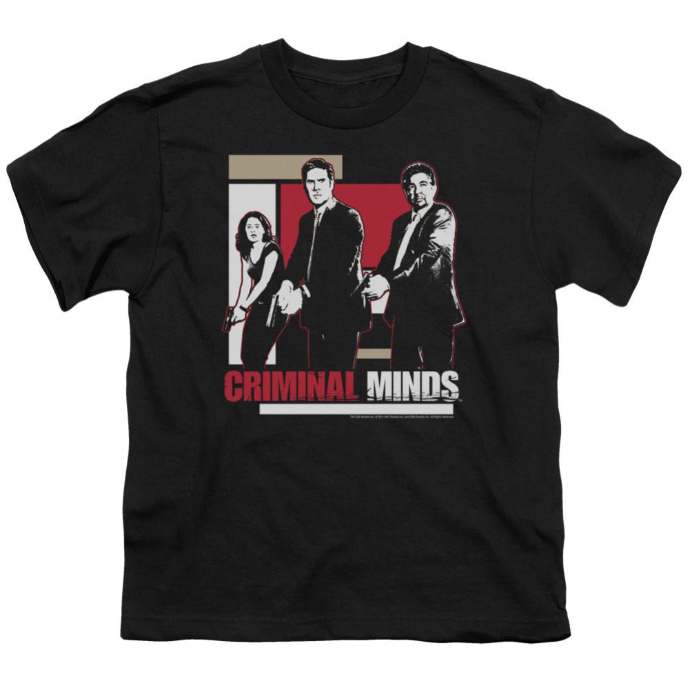 Criminal Minds Guns Drawn Youth 18/1 100% Cotton Short-Sleeve T-Shirt