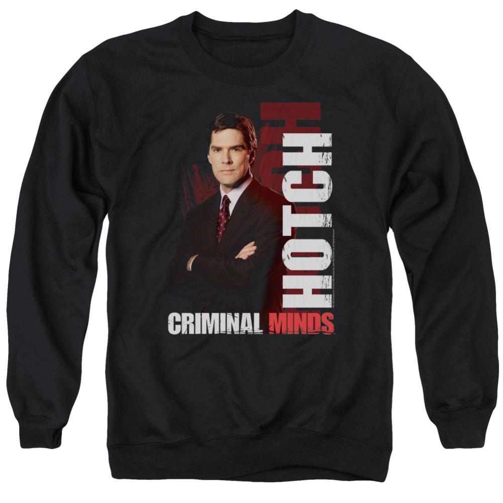 Criminal Minds Hotch Men's Crewneck 50 50 Poly Long-Sleeve T-Shirt