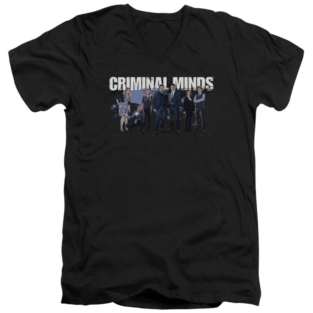 Criminal Minds Season 10 Cast Men's 30/1 Cotton Slim V-Neck T-Shirt