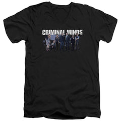 Criminal Minds Season 10 Cast Men's 30/1 Cotton Slim V-Neck T-Shirt