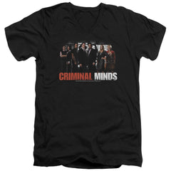 Criminal Minds The Brain Trust Men's 30/1 Cotton Slim V-Neck T-Shirt