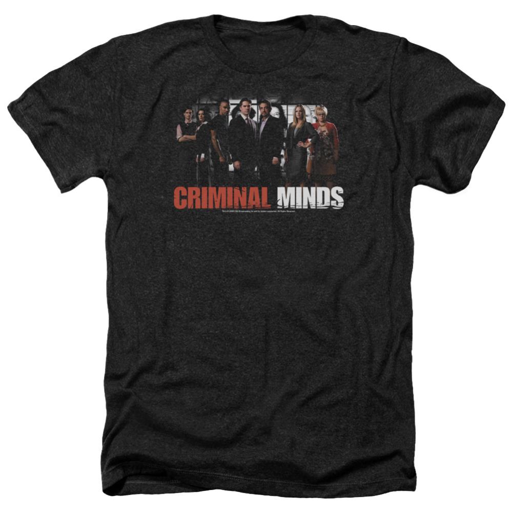 Criminal Minds The Brain Trust Men's 30/1 Heather 60 40 Poly Short-Sleeve T-Shirt