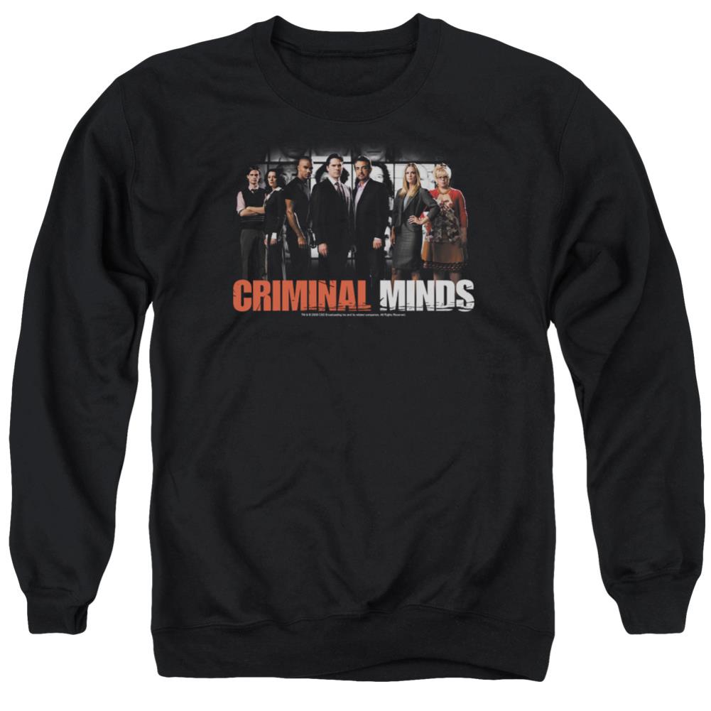 Criminal Minds The Brain Trust Men's Crewneck 50 50 Poly Long-Sleeve T-Shirt