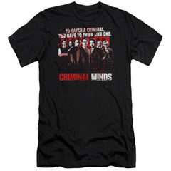 Criminal Minds Think Like One Men's Ultra-Soft 30/1 Cotton Slim Short-Sleeve T-Shirt