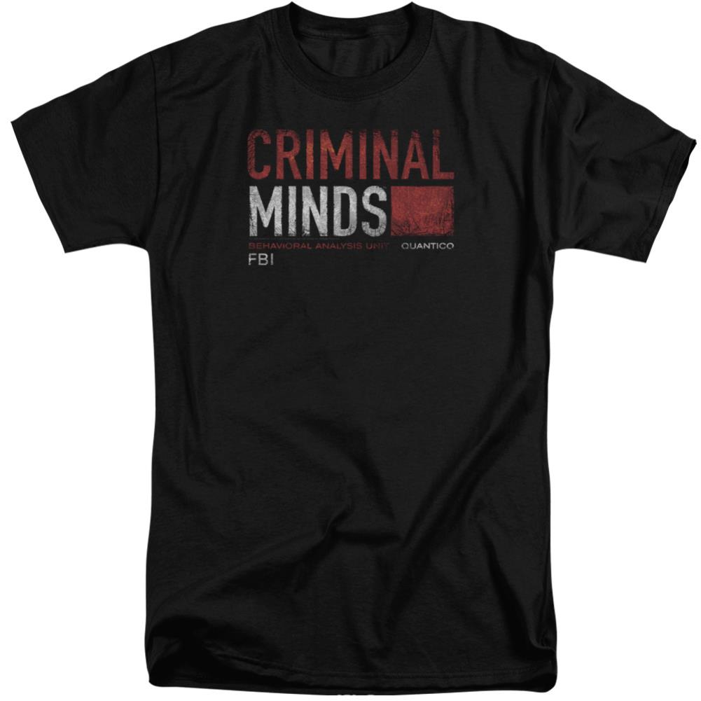 Criminal Minds Title Card Men's 18/1 Tall Cotton Short-Sleeve T-Shirt