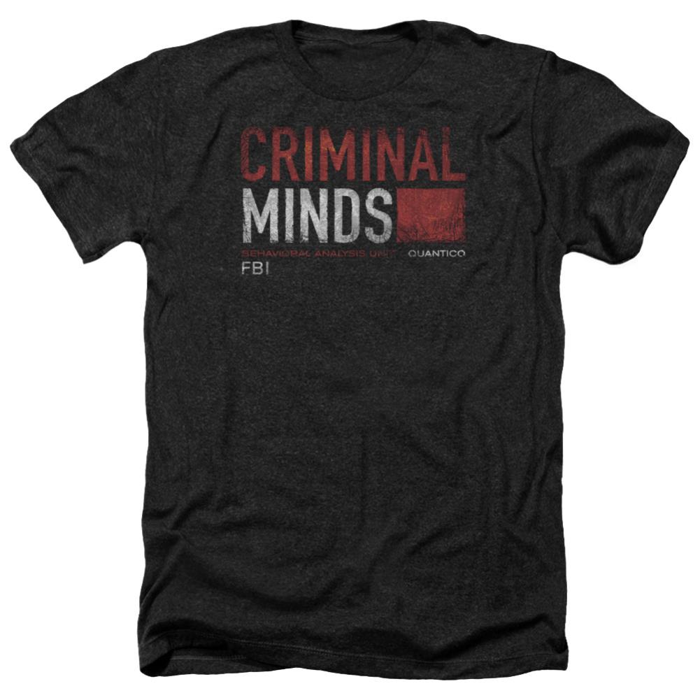 Criminal Minds Title Card Men's 30/1 Heather 60 40 Poly Short-Sleeve T-Shirt