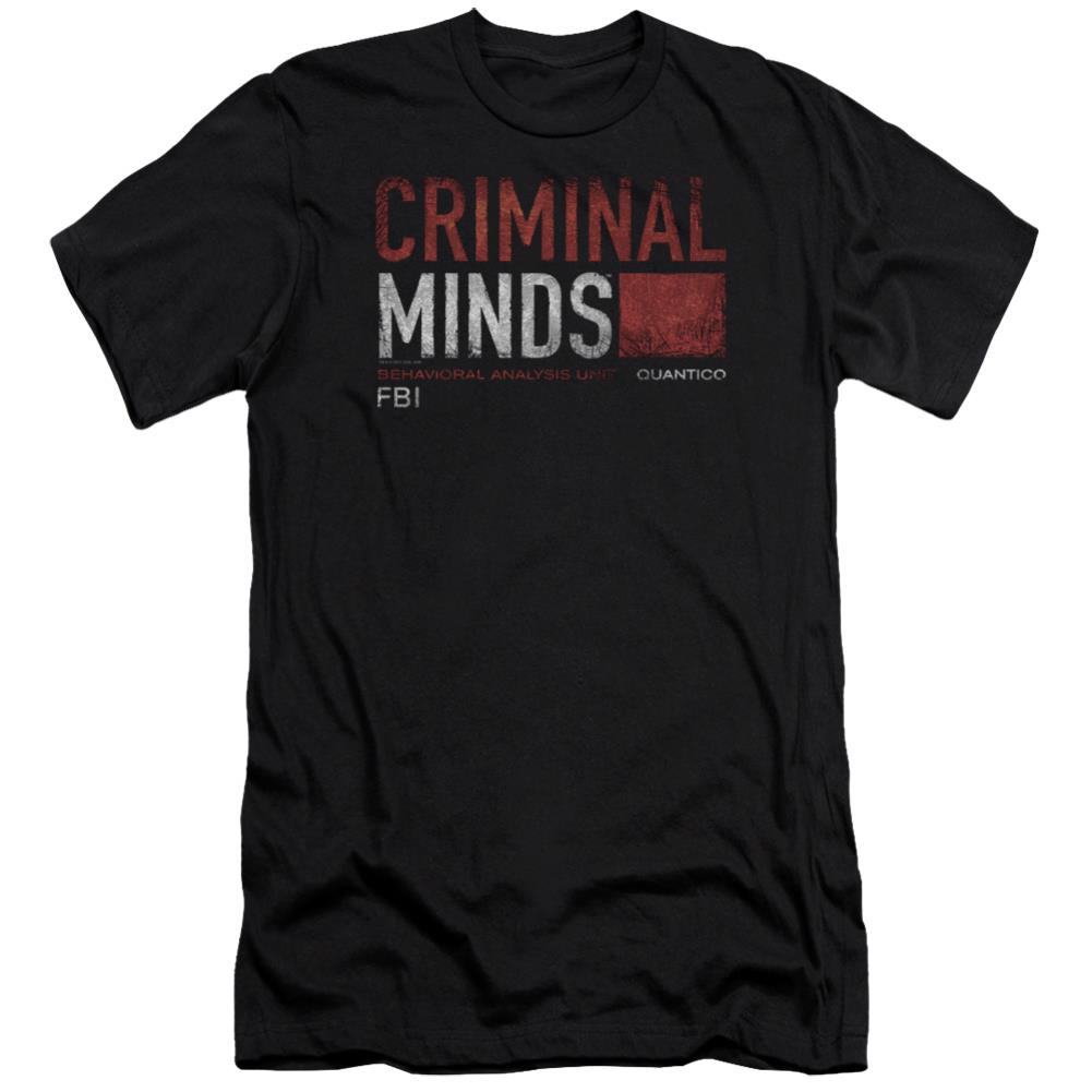Criminal Minds Title Card Men's Ultra-Soft 30/1 Cotton Slim Short-Sleeve T-Shirt