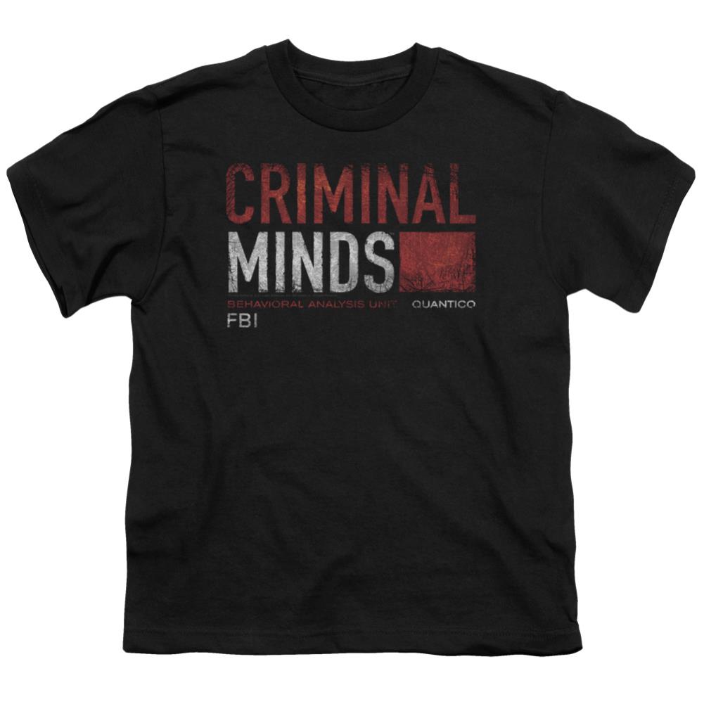 Criminal Minds Title Card Youth 18/1 100% Cotton Short-Sleeve T-Shirt