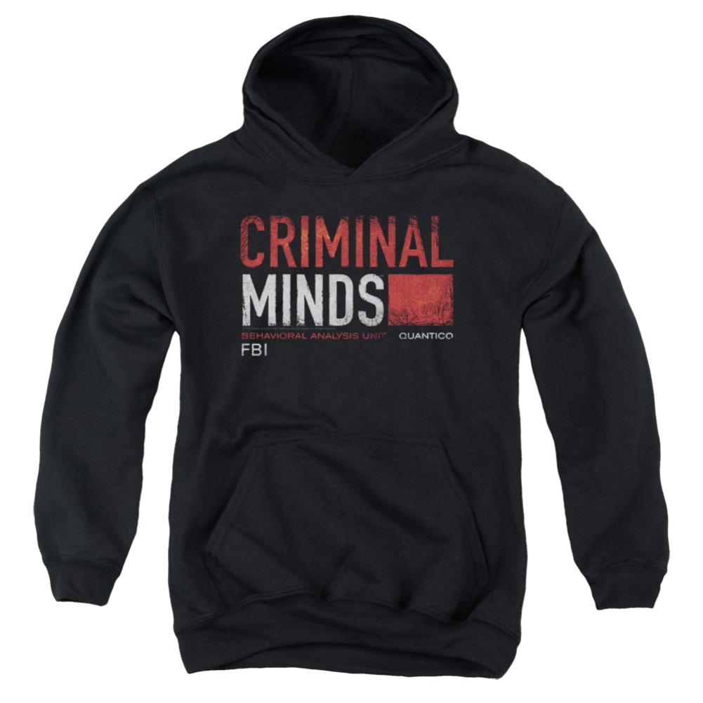 Criminal Minds Title Card Youth Cotton Poly Pull-Over Hoodie