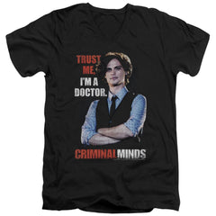 Criminal Minds Trust Me Men's 30/1 Cotton Slim V-Neck T-Shirt