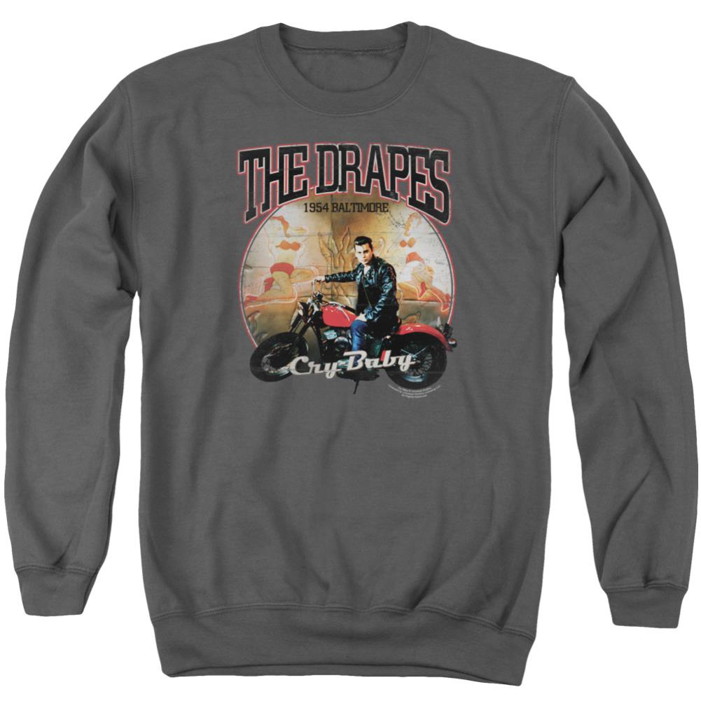 Cry Baby Drapes Men's Crewneck 50 50 Poly Long-Sleeve T-Shirt