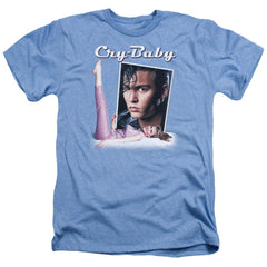 Cry Baby Title Men's 30/1 Heather 60 40 Poly Short-Sleeve T-Shirt
