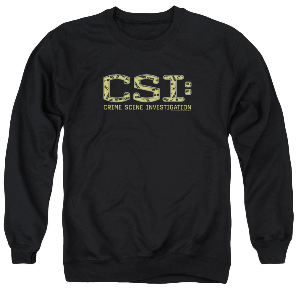 CSI Collage Logo Men's Crewneck 50 50 Poly Long-Sleeve T-Shirt