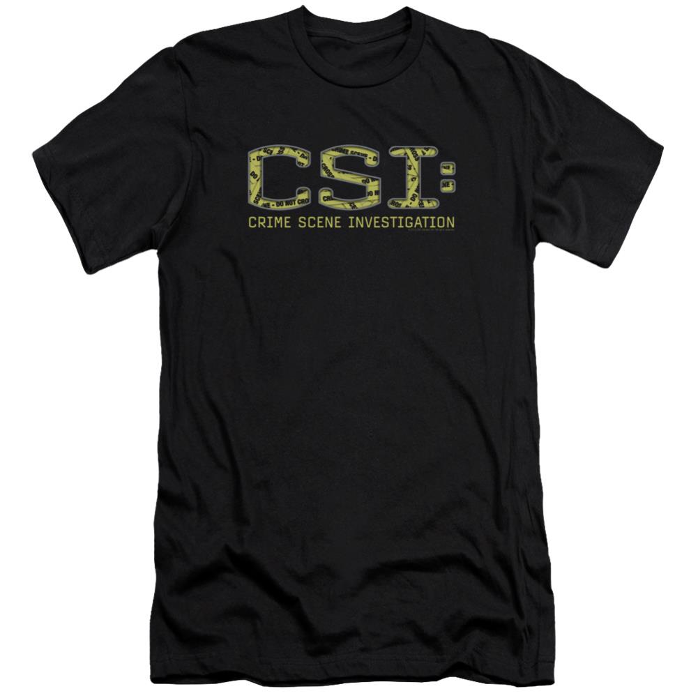 CSI Collage Logo Men's Ultra-Soft 30/1 Cotton Slim Short-Sleeve T-Shirt
