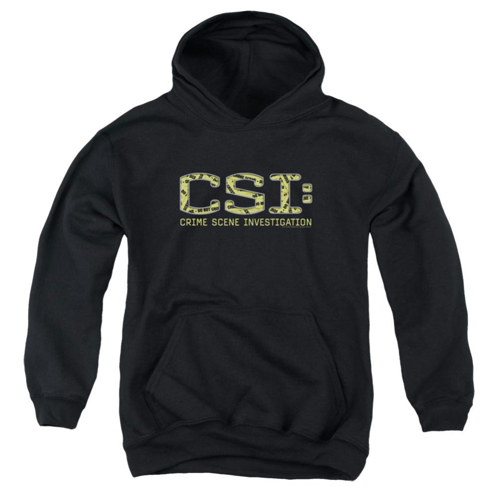 CSI Collage Logo Youth Cotton Poly Pull-Over Hoodie