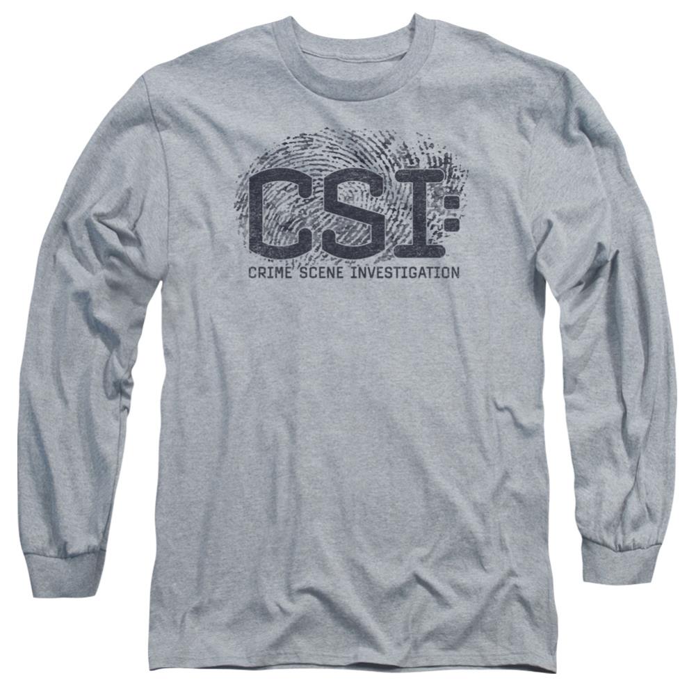 CSI Distressed Logo Men's 18/1 Cotton Long-Sleeve T-Shirt