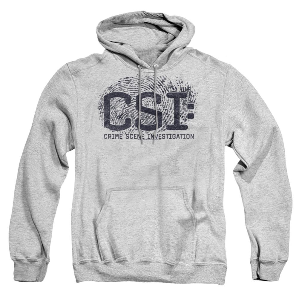 CSI Distressed Logo Men's Pull-Over 75 25 Poly Hoodie