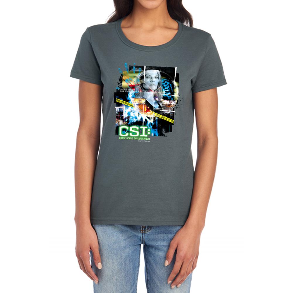 CSI Evidence Collage Women's 18/1 Cotton Short-Sleeve T-Shirt