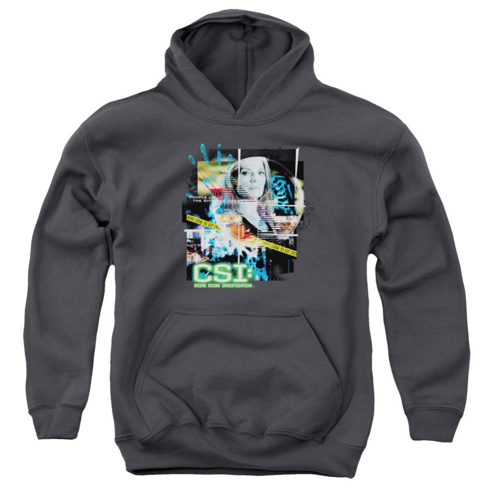 CSI Evidence Collage Youth Cotton Poly Pull-Over Hoodie