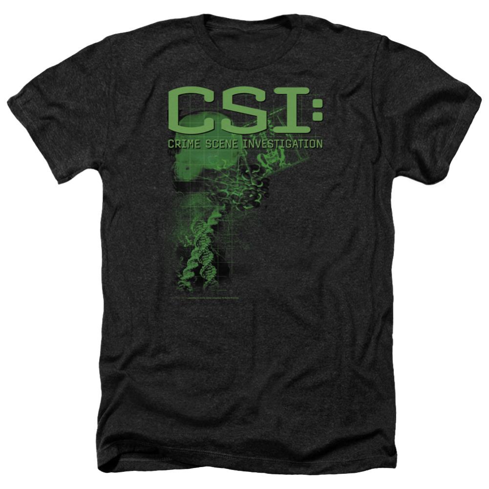 CSI Evidence Men's 30/1 Heather 60 40 Poly Short-Sleeve T-Shirt