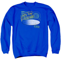 CSI I Ate The Evidence Men's Crewneck 50 50 Poly Long-Sleeve T-Shirt
