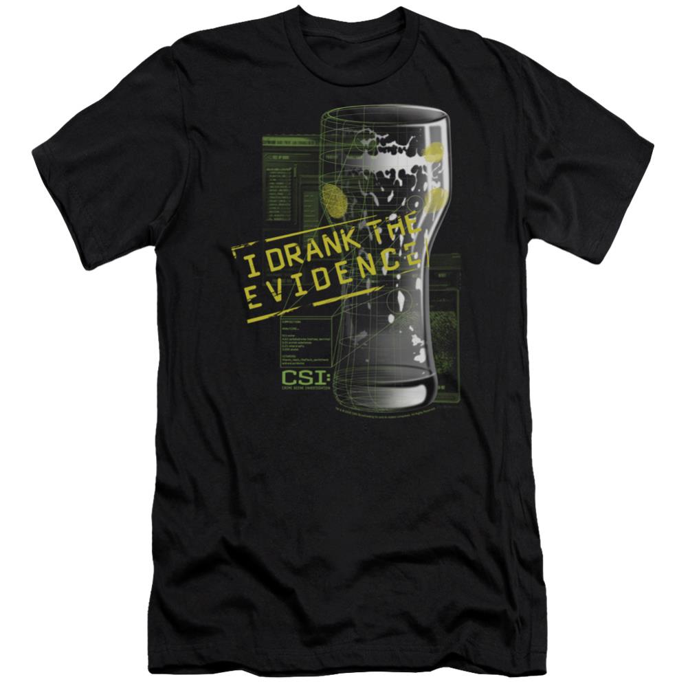CSI I Drank The Evidence Men's Ultra-Soft 30/1 Cotton Slim Short-Sleeve T-Shirt